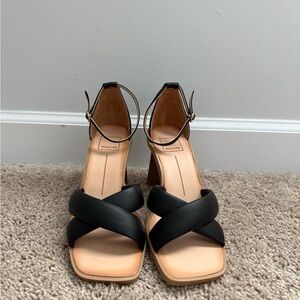 Dolce Vita Black Cross-Strap Heels